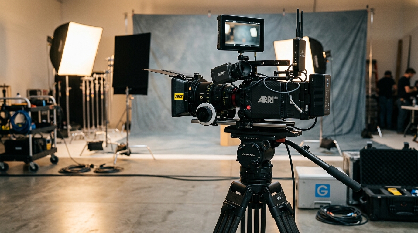 Cinema Camera and Studio Lighting Setup for Social Commerce Video Marketing